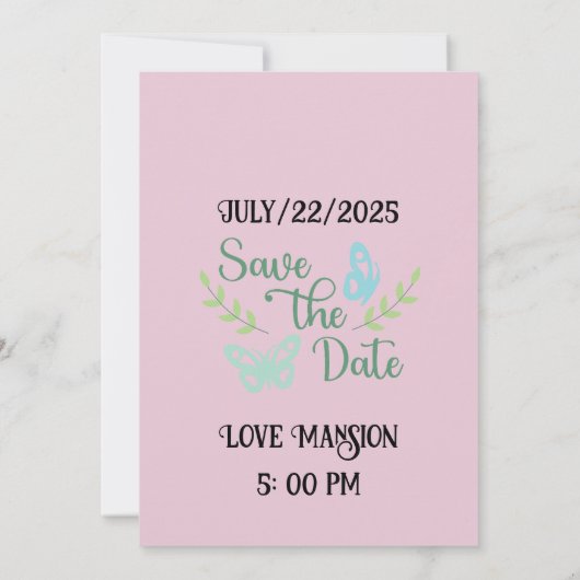 Wedding Tag  announcement  招待状 (裏面)