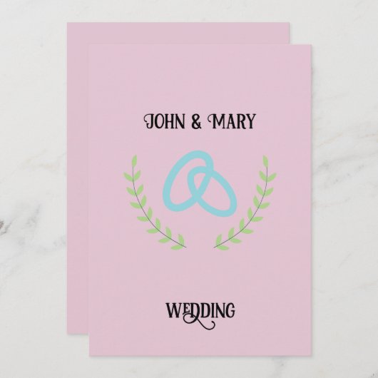 Wedding Tag  announcement  招待状 (正面/裏面)