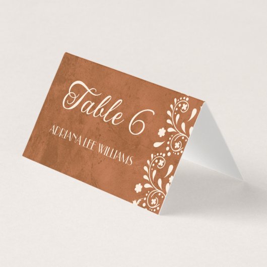 Wedding Talavera Terracotta Place Card (正面)
