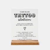 Wedding Temporary Tattoo Station Bar Instruction アクリルサイン (正面)