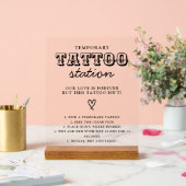 Wedding Temporary Tattoo Station Bar Instruction アクリルサイン (ウェディング)