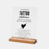 Wedding Temporary Tattoo Station Bar Instruction  アクリルサイン (傾斜)