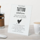 Wedding Temporary Tattoo Station Bar Instruction  台座サイン (インサイチュ)