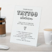 Wedding Temporary Tattoo Station Bar Instruction  台座サイン (インサイチュ)