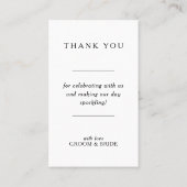 Wedding Thank You Card 名刺 (裏面)
