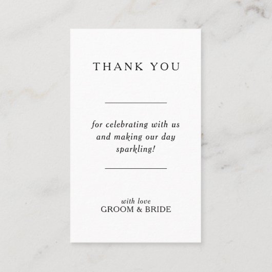 Wedding Thank You Card 名刺 (裏面)