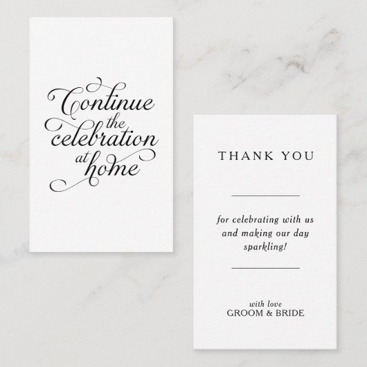 Wedding Thank You Card 名刺 (正面/裏面)