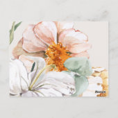 Wedding Thank You Card | Blush Peach Floral ポストカード (裏面)