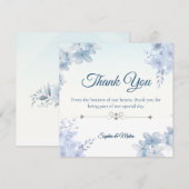 Wedding Thank You Card Elegant Editable サンキューカード (正面/裏面)