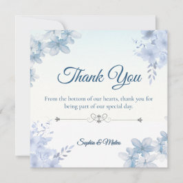 Wedding Thank You Card Elegant Editable サンキューカード