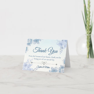 Wedding Thank You Card Elegant Editable サンキューカード