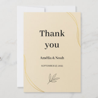 Wedding Thank You Card Template – Elegant Minimal サンキューカード