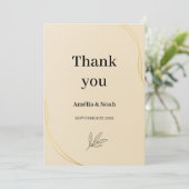Wedding Thank You Card Template – Elegant Minimal サンキューカード (スタンド正面)
