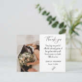 Wedding Thank You Card, Wedding Photo Thank ポストカード (スタンド正面)