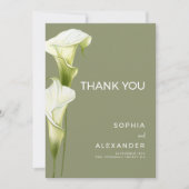 Wedding Thank You Cards "Delicate Calla Lilies" サンキューカード (正面)