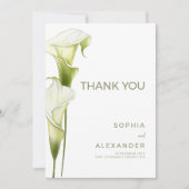 Wedding Thank You Cards "Delicate Calla Lilies" サンキューカード (正面)