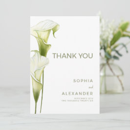 Wedding Thank You Cards "Delicate Calla Lilies" サンキューカード