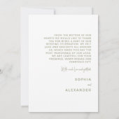 Wedding Thank You Cards "Delicate Calla Lilies" サンキューカード (裏面)