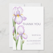 Wedding Thank You Cards " Delicate irises" サンキューカード (正面)