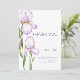 Wedding Thank You Cards " Delicate irises" サンキューカード