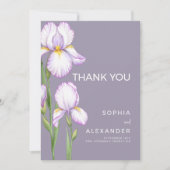 Wedding Thank You Cards " Delicate irises" サンキューカード (正面)