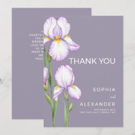 Wedding Thank You Cards " Delicate irises" サンキューカード
