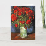 Wedding thank you note Vincent van Gogh サンキューカード<br><div class="desc">Wedding thank you note,  Vincent van Gogh,  Vase with red poppies. Also can be customized into all other occasions thank you note.</div>