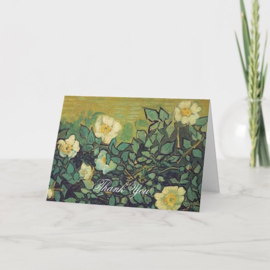 Wedding thank you note Vincent van Gogh Roses サンキューカード (正面)