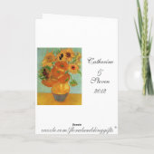 Wedding thank you note Vincent van Gogh Sunflowers サンキューカード (裏面)