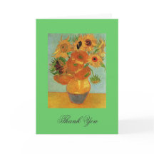 Wedding thank you note Vincent van Gogh Sunflowers