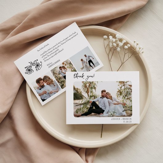 Wedding thank you whimsical サンキューカード