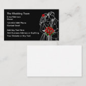 Wedding Theme Bride Groom Flowers 名刺 (正面/裏面)