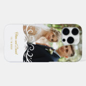 Wedding Themed Photo and Personalized Wedding Gift iPhoneケース (裏面横)