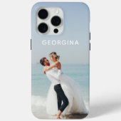 Wedding Themed Photo Template Personalized Name Case-Mate iPhoneケース (裏面)