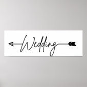 Wedding this way arrow left ポスター (正面)