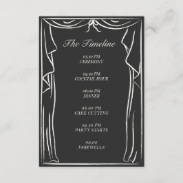 Wedding Timeline Illustrated Curtain エンクロージャーカード