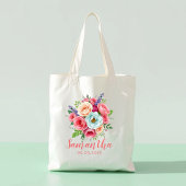 wedding tote bags bachelorette bride floral トートバッグ