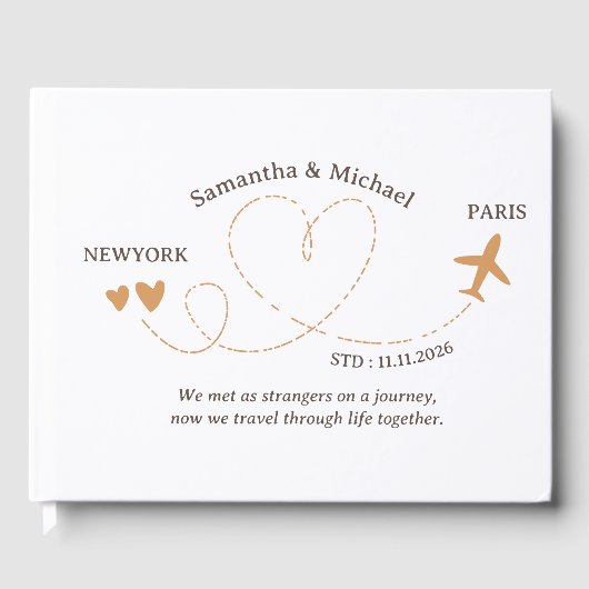 Wedding Travel Flight Airplane trekking ゲストブック (正面)