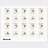 Wedding treat favor Save the Date bride groom   スクエアシール (シート)