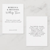 Wedding Trivia Game Modern Script Fun Facts ノートカード (正面/裏面)
