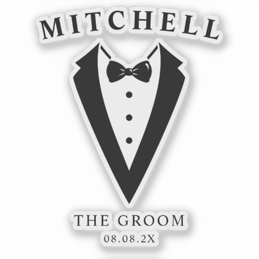 Wedding Tuxedo Personalized The Groom シール (正面)