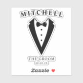 Wedding Tuxedo Personalized The Groom シール (シート)