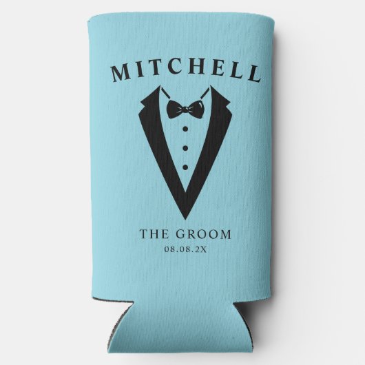 Wedding Tuxedo Personalized The Groom スリム缶クーラー (裏面)