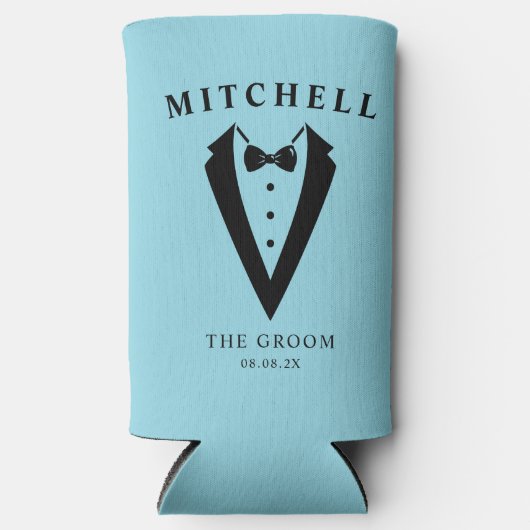 Wedding Tuxedo Personalized The Groom スリム缶クーラー (正面)