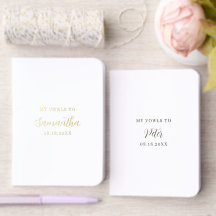 Wedding Two Vow Bride Groom Vows Speech Lined