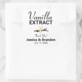 Wedding Vanilla Bean Sugar Favor label スクエアシール (バッグ)