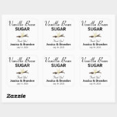 Wedding Vanilla Bean Sugar Favor label スクエアシール (シート)