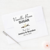 Wedding Vanilla Bean Sugar Favor label スクエアシール (封筒)