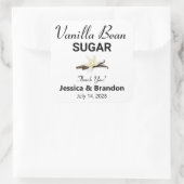 Wedding Vanilla Bean Sugar Favor label スクエアシール (バッグ)