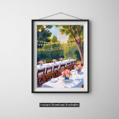 Wedding Venue Watercolor Painting Floral Botanical ポスター